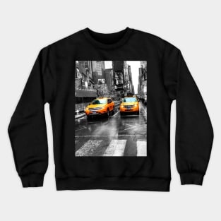 Yellow Taxi Cabs Times Square New York City Crewneck Sweatshirt